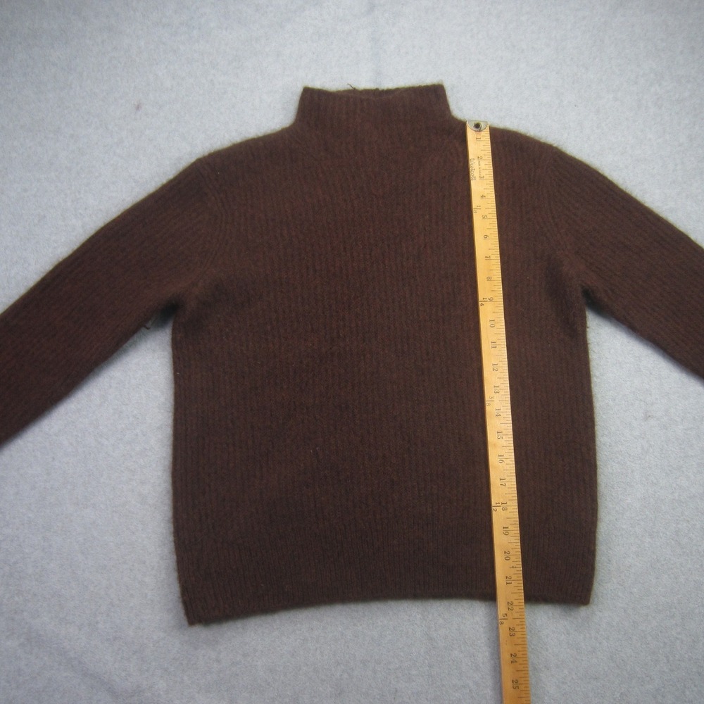 James Perse Sweater Womens 0 Brown 100% Cashmere Turtle Neck Ribbed - Picture 8 of 14